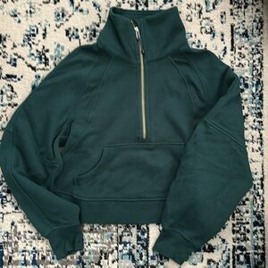 Lululemon Scuba Oversized Funnel Neck Half Zip *Gold Zip Storm Teal XS/S